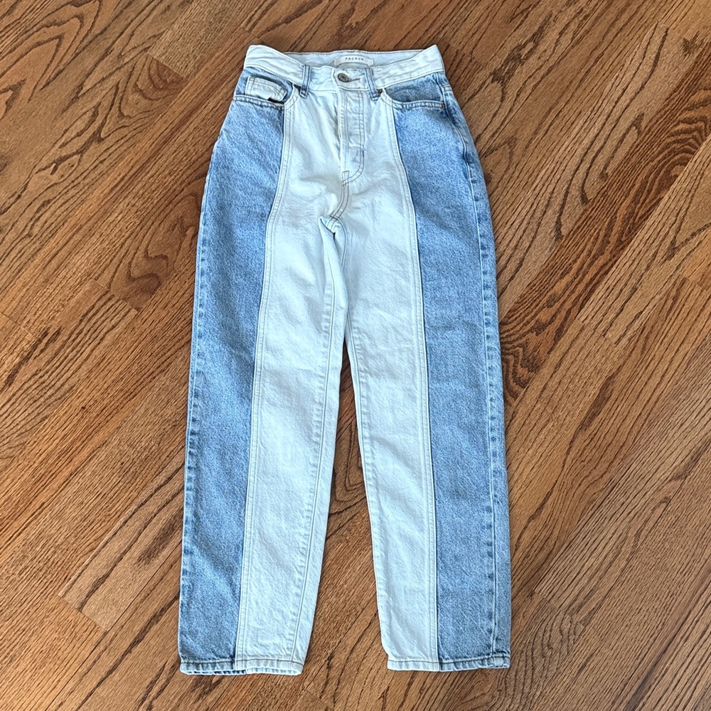 PacSun High Rise Straight 2 Tone Denim Jeans-22